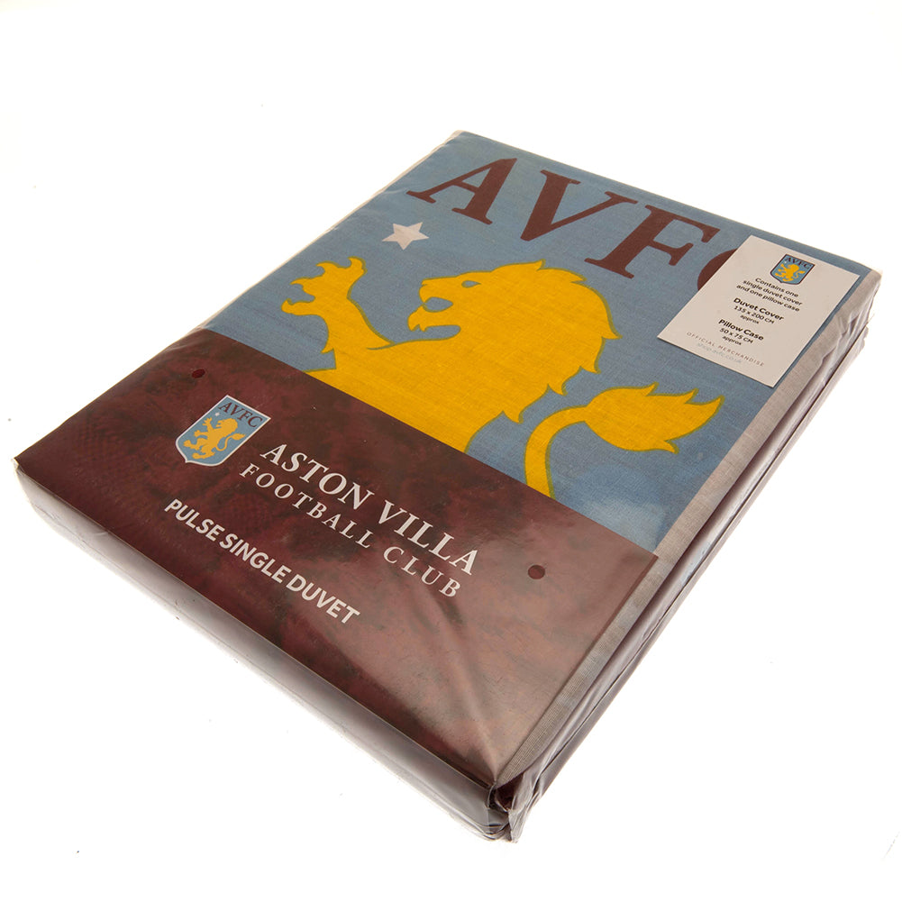 Official Aston Villa FC Pulse Single Duvet Set