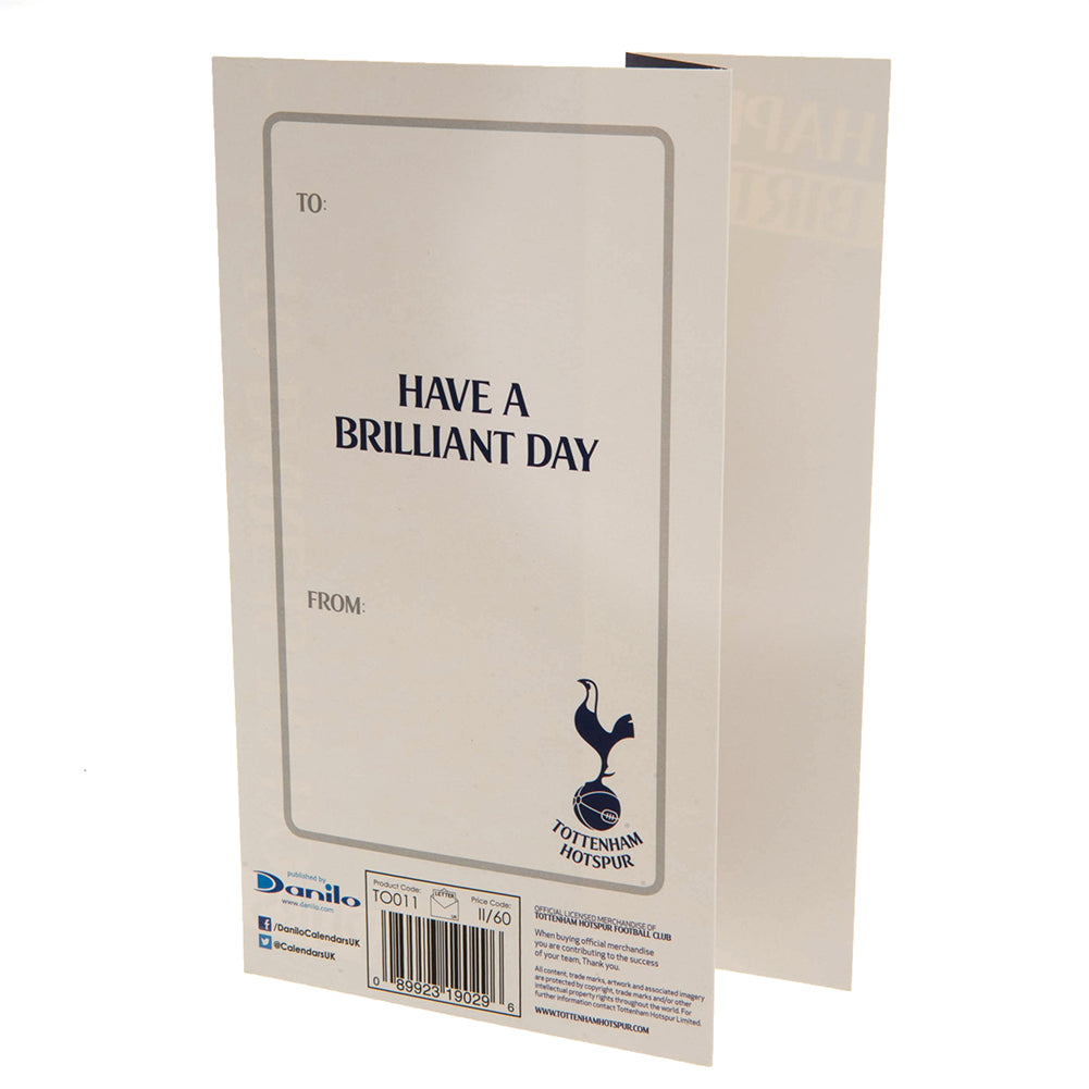 Official Tottenham Hotspur FC Spurs Birthday Card