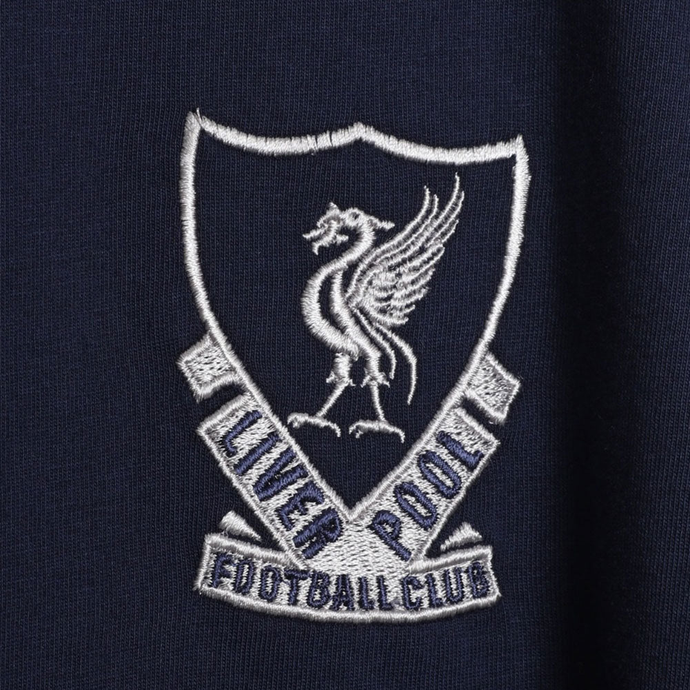 Official Liverpool FC 88-89 Crest T Shirt Mens Navy S