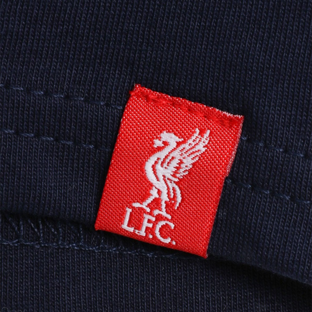 Official Liverpool FC 88-89 Crest T Shirt Mens Navy S