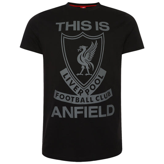 Official Liverpool FC This Is Anfield T Shirt Mens Black M