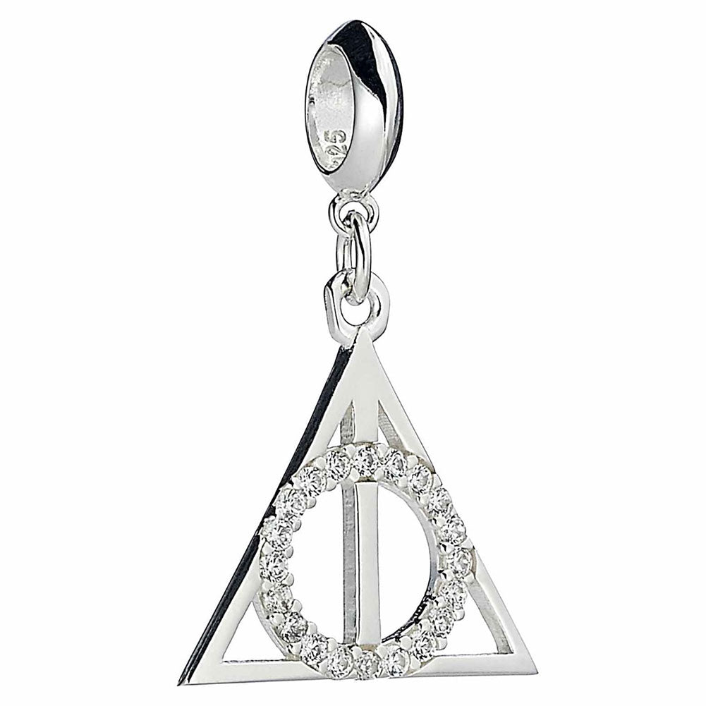 Official Harry Potter Sterling Silver Crystal Charm Deathly Hallows