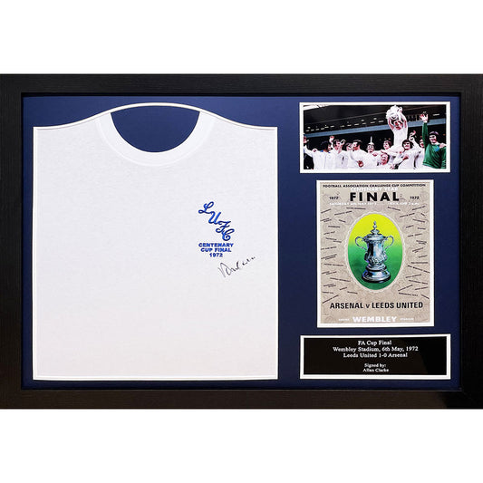 Official Leeds United FC 1972 Clarke Signed Shirt (Framed)