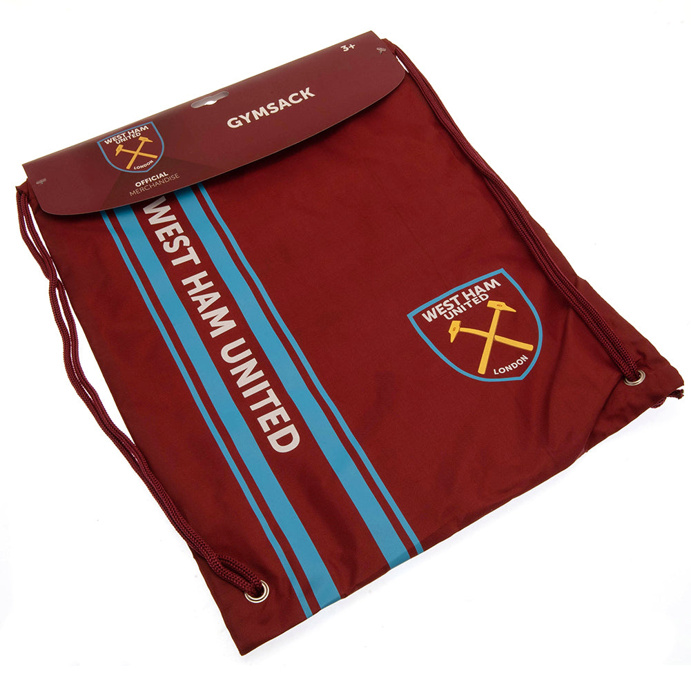 Official West Ham United FC Stripe Gym Bag