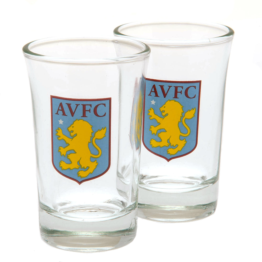 Official Aston Villa FC 2pk Shot Glass Set