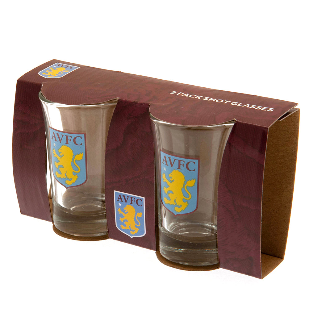 Official Aston Villa FC 2pk Shot Glass Set