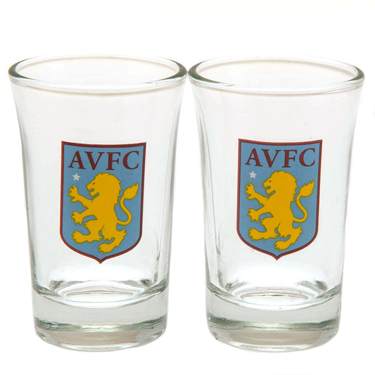 Official Aston Villa FC 2pk Shot Glass Set