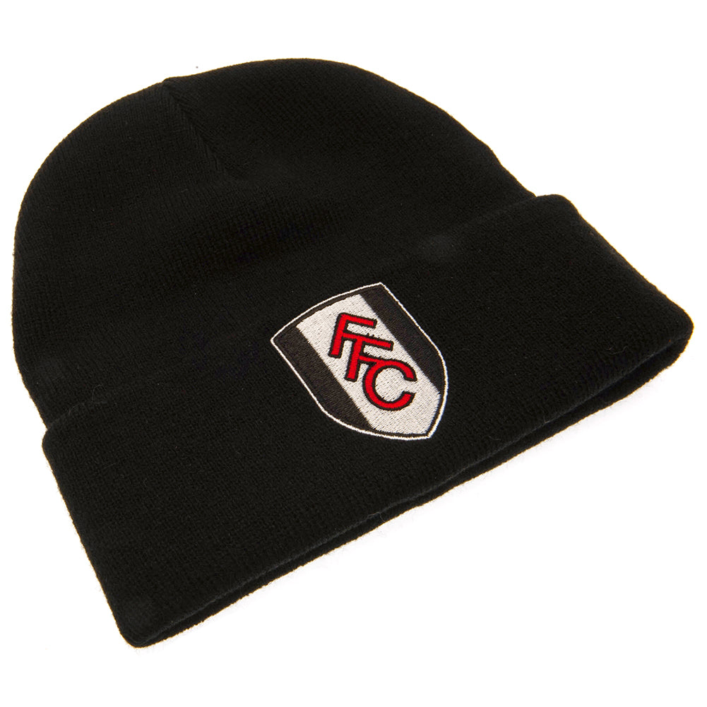 Official Fulham FC Black Cuff Beanie