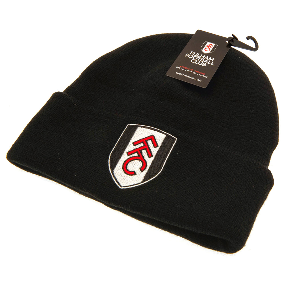 Official Fulham FC Black Cuff Beanie