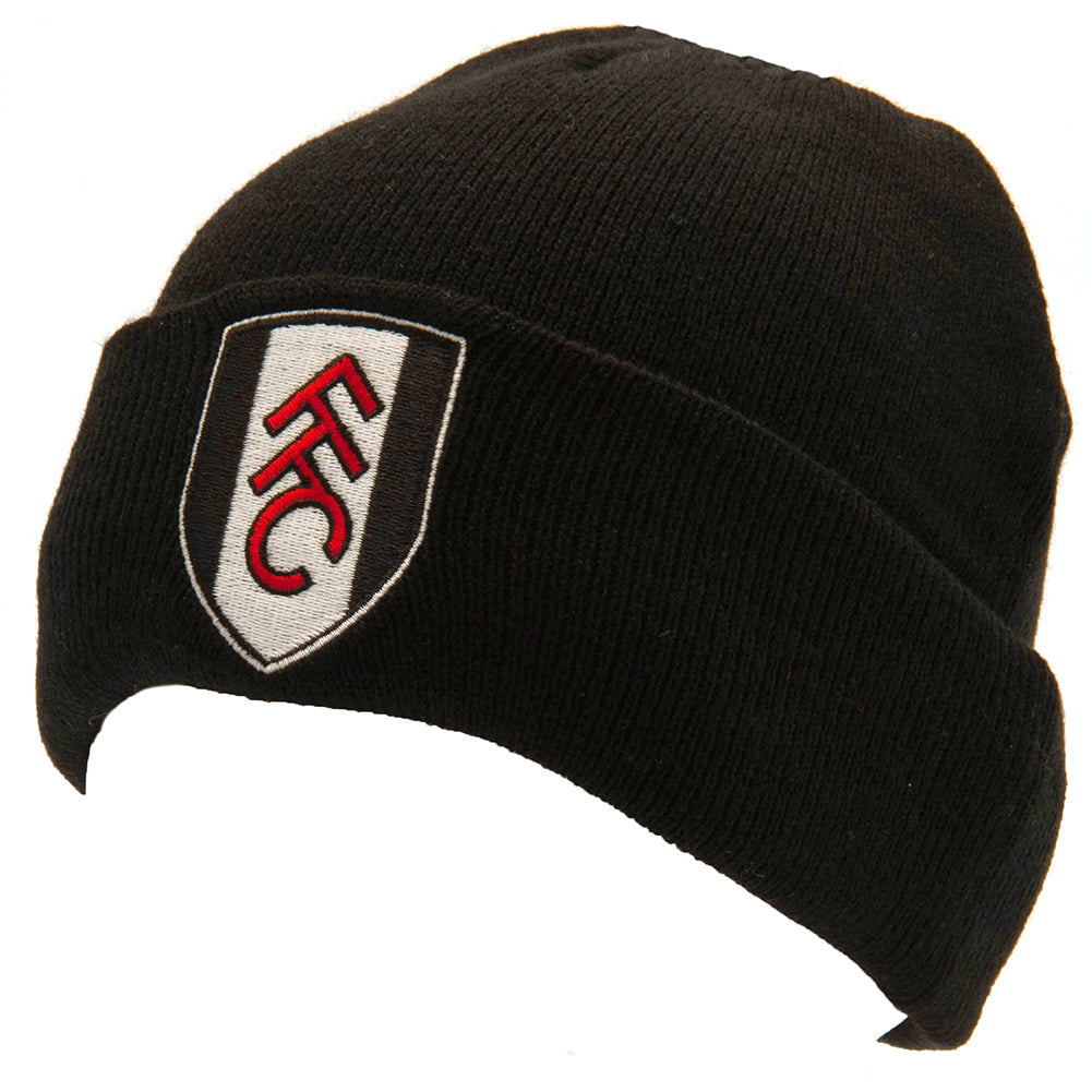 Official Fulham FC Black Cuff Beanie