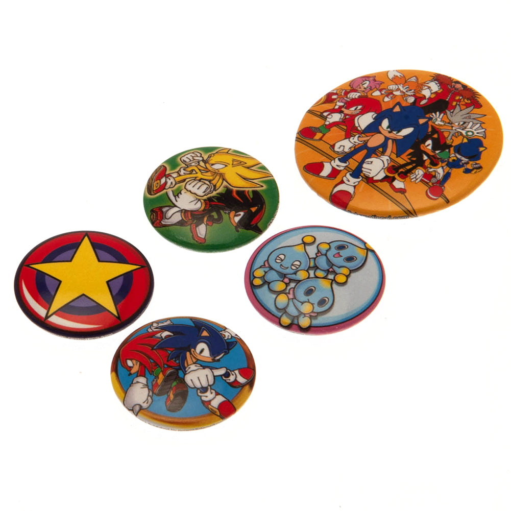 Official Sonic The Hedgehog Button Badge Set