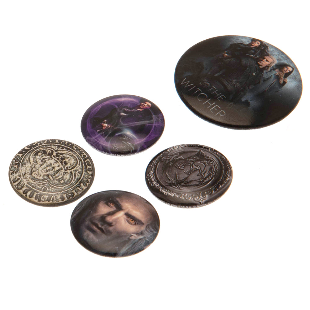 Official The Witcher Button Badge Set