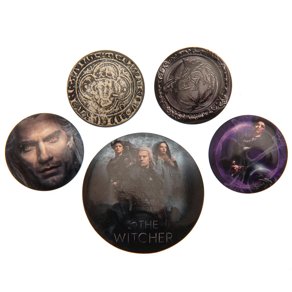 Official The Witcher Button Badge Set