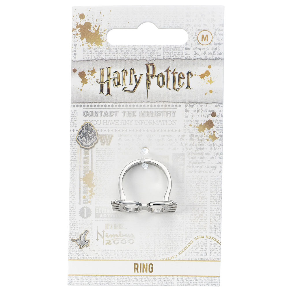 Official Harry Potter Stainless Steel Ring Luna Glasses Medium