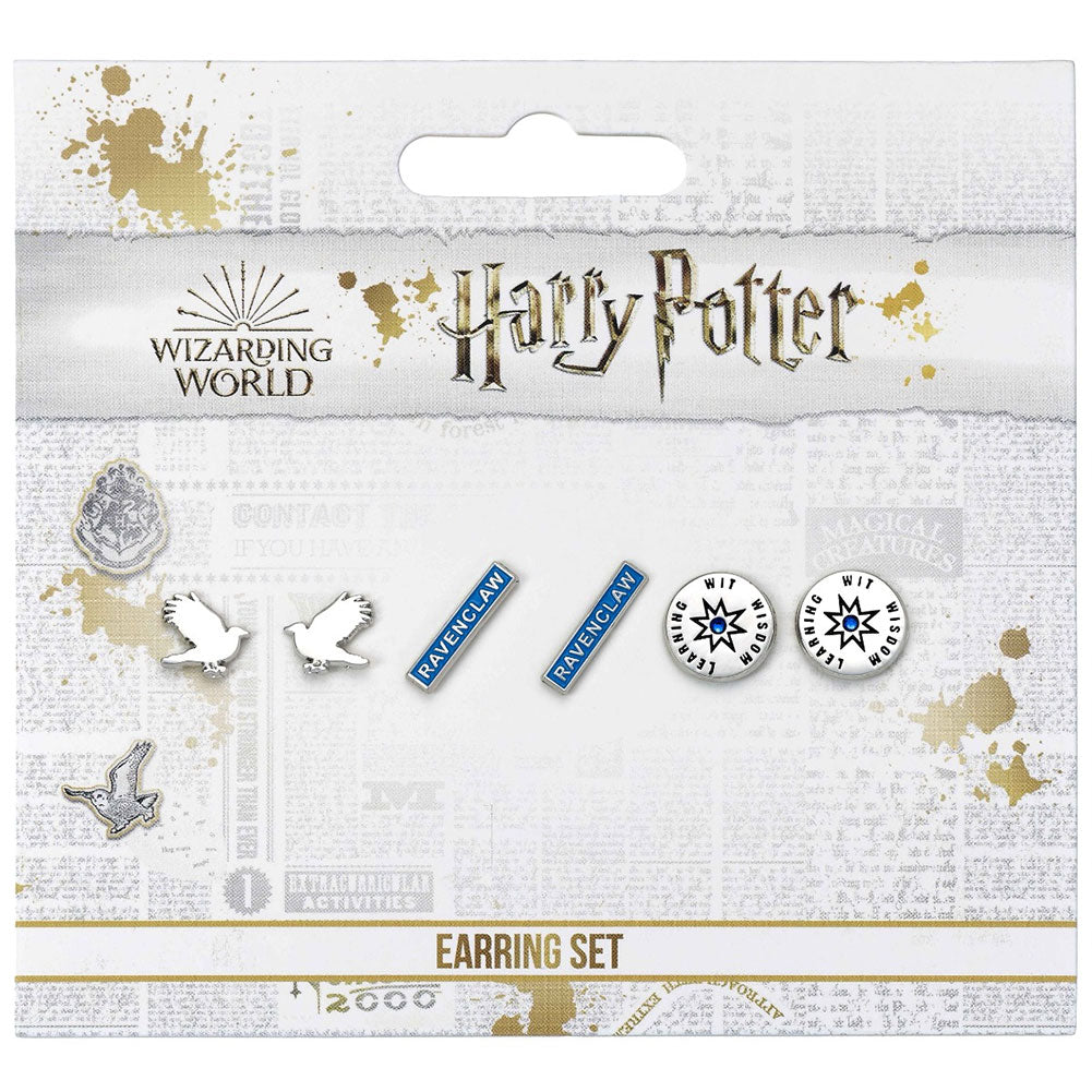 Official Harry Potter Silver Plated Earring Set Ravenclaw