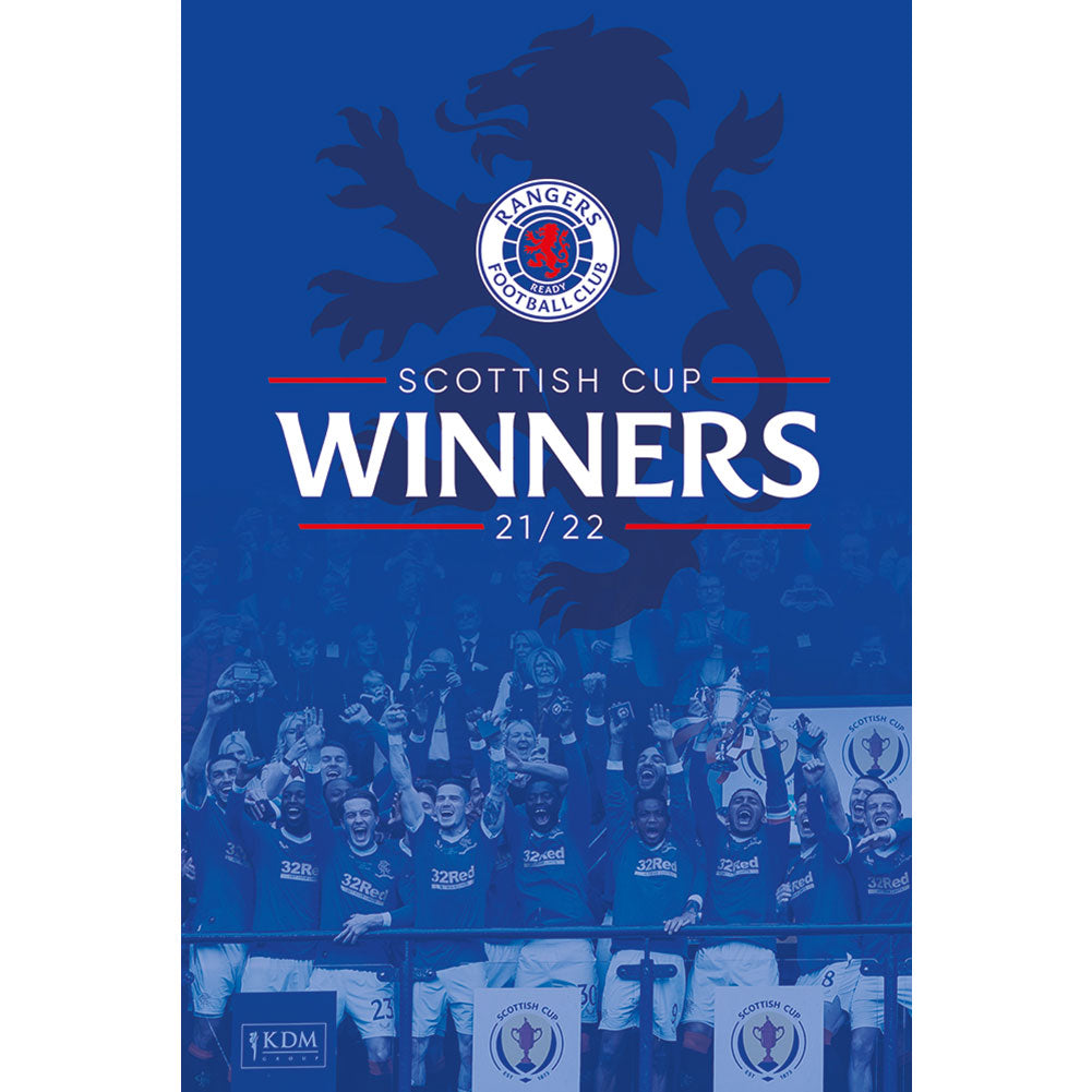 Official Rangers FC Poster Scottish Cup Winners 13