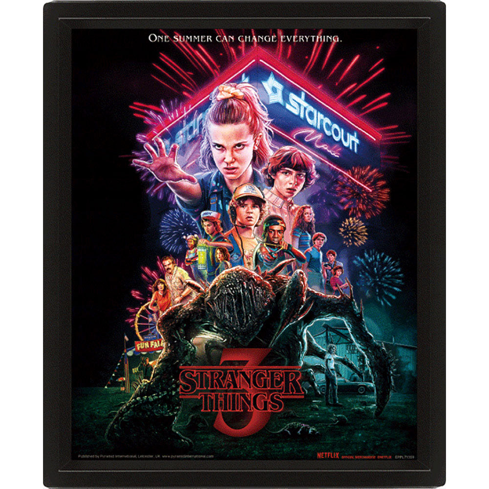 Official Stranger Things Summer Of 85 Framed 3D Picture