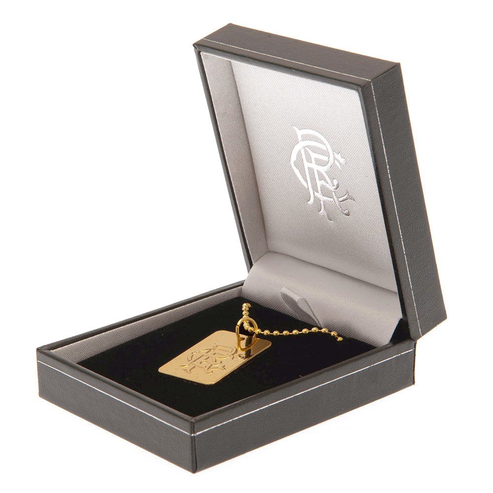 Official Rangers FC Gold Plated Dog Tag & Chain