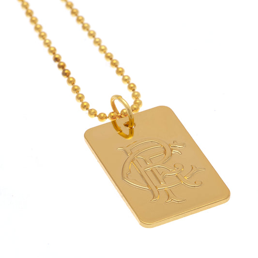 Official Rangers FC Gold Plated Dog Tag & Chain