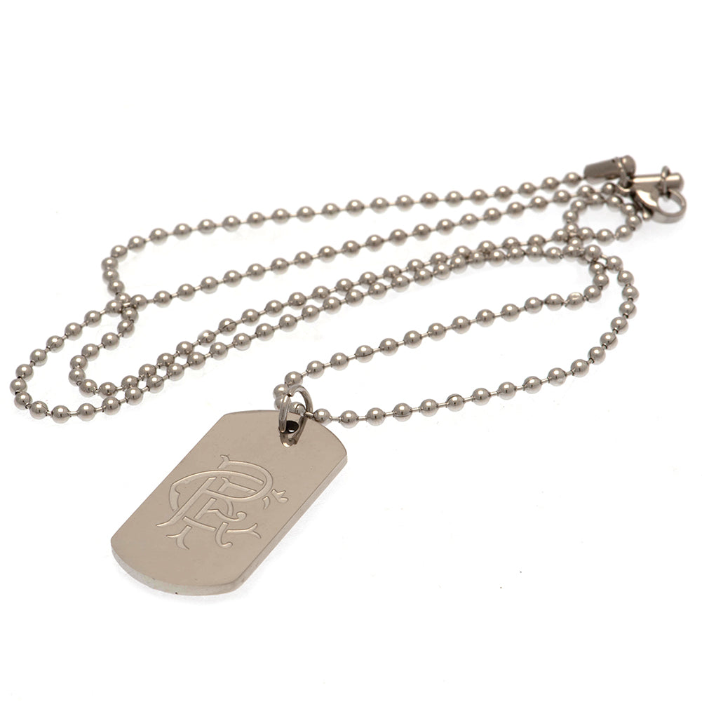 Official Rangers FC Engraved Dog Tag & Chain