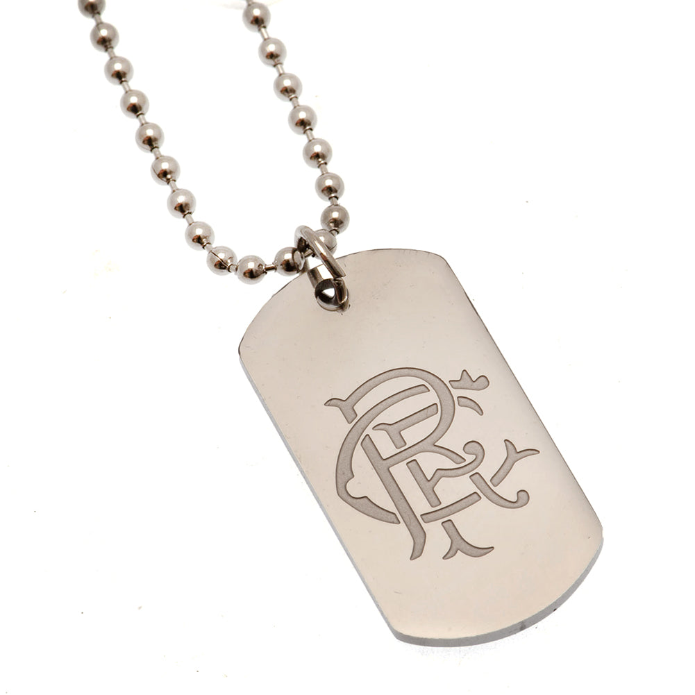 Official Rangers FC Engraved Dog Tag & Chain