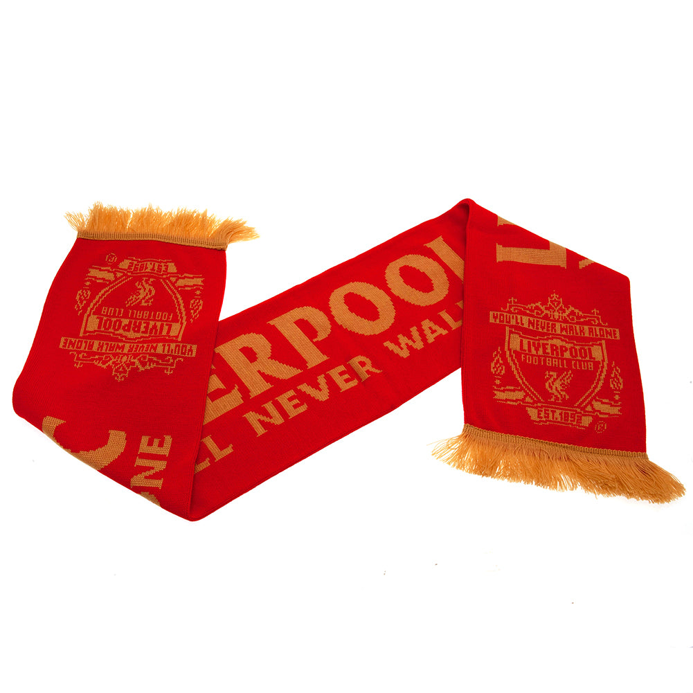 Official Liverpool FC Gold Crest Scarf