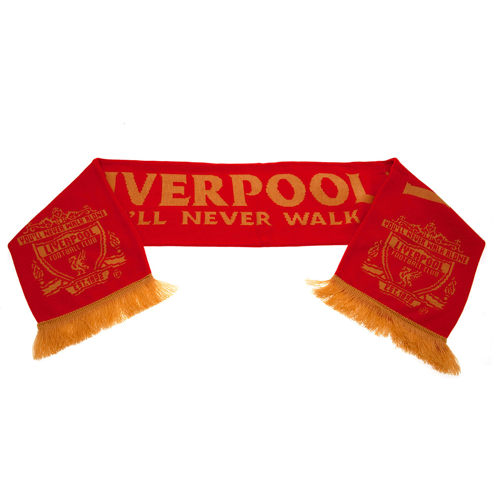 Official Liverpool FC Gold Crest Scarf