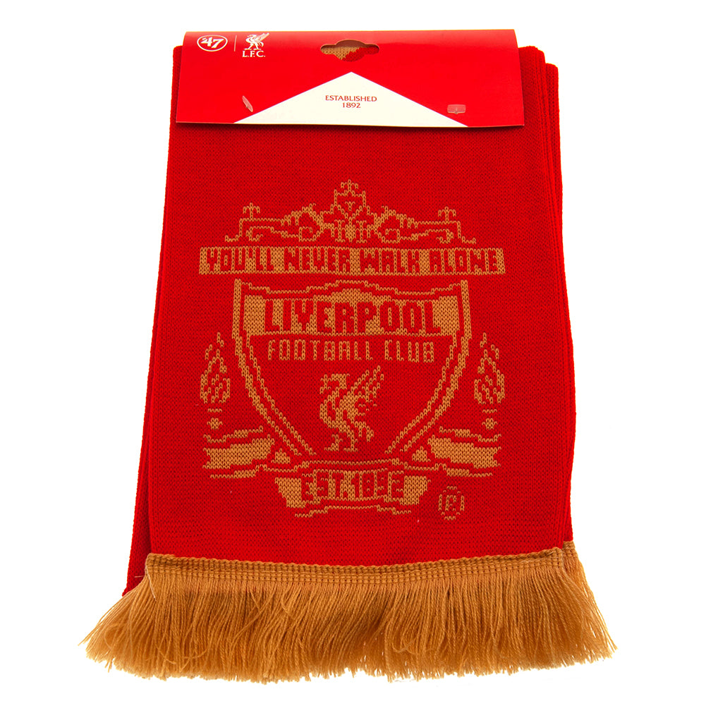 Official Liverpool FC Gold Crest Scarf