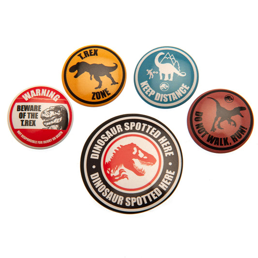 Official Jurassic World Button Badge Set