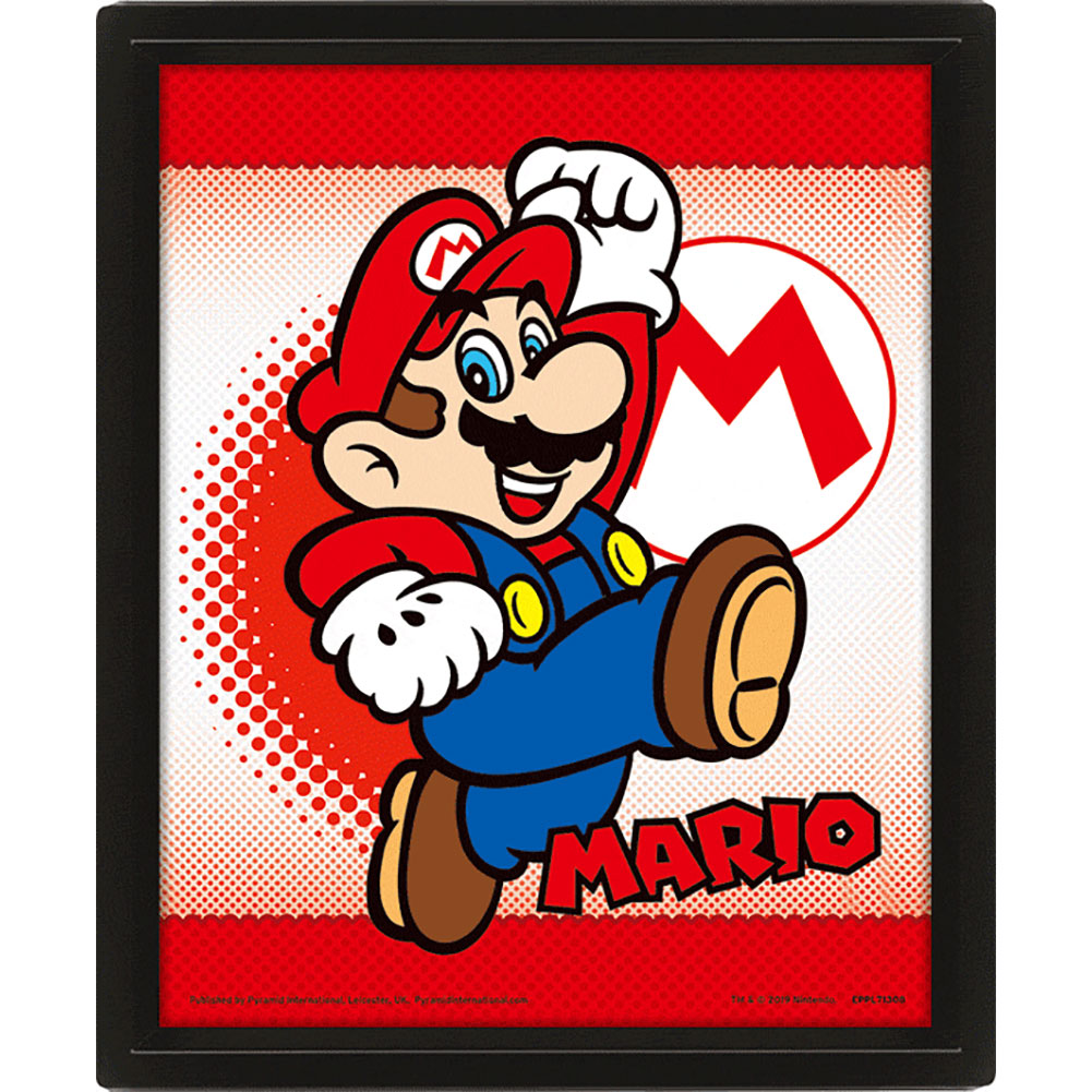 Official Super Mario Yoshi Framed 3D Picture