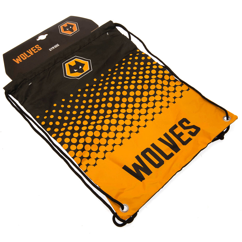 Official Wolverhampton Wanderers FC Fade Gym Bag