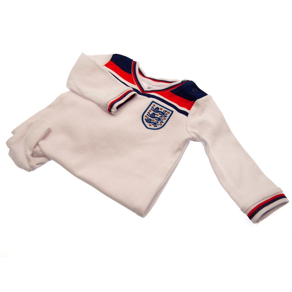 Official England FA Sleepsuit 82 Retro 3-6 Mths