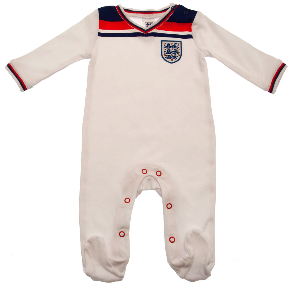 Official England FA Sleepsuit 82 Retro 6-9 Mths