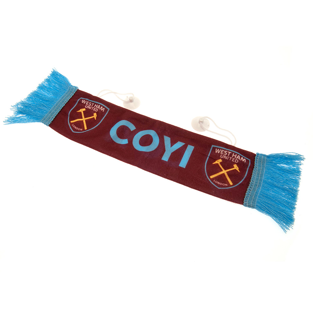 Official West Ham United FC Mini Car Scarf