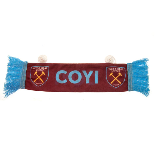 Official West Ham United FC Mini Car Scarf