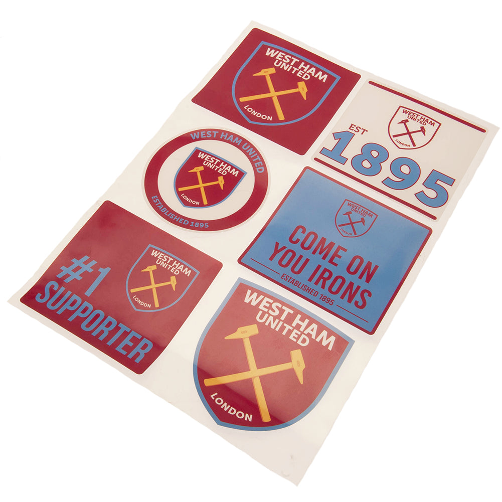 Official West Ham United FC Car Decal Set