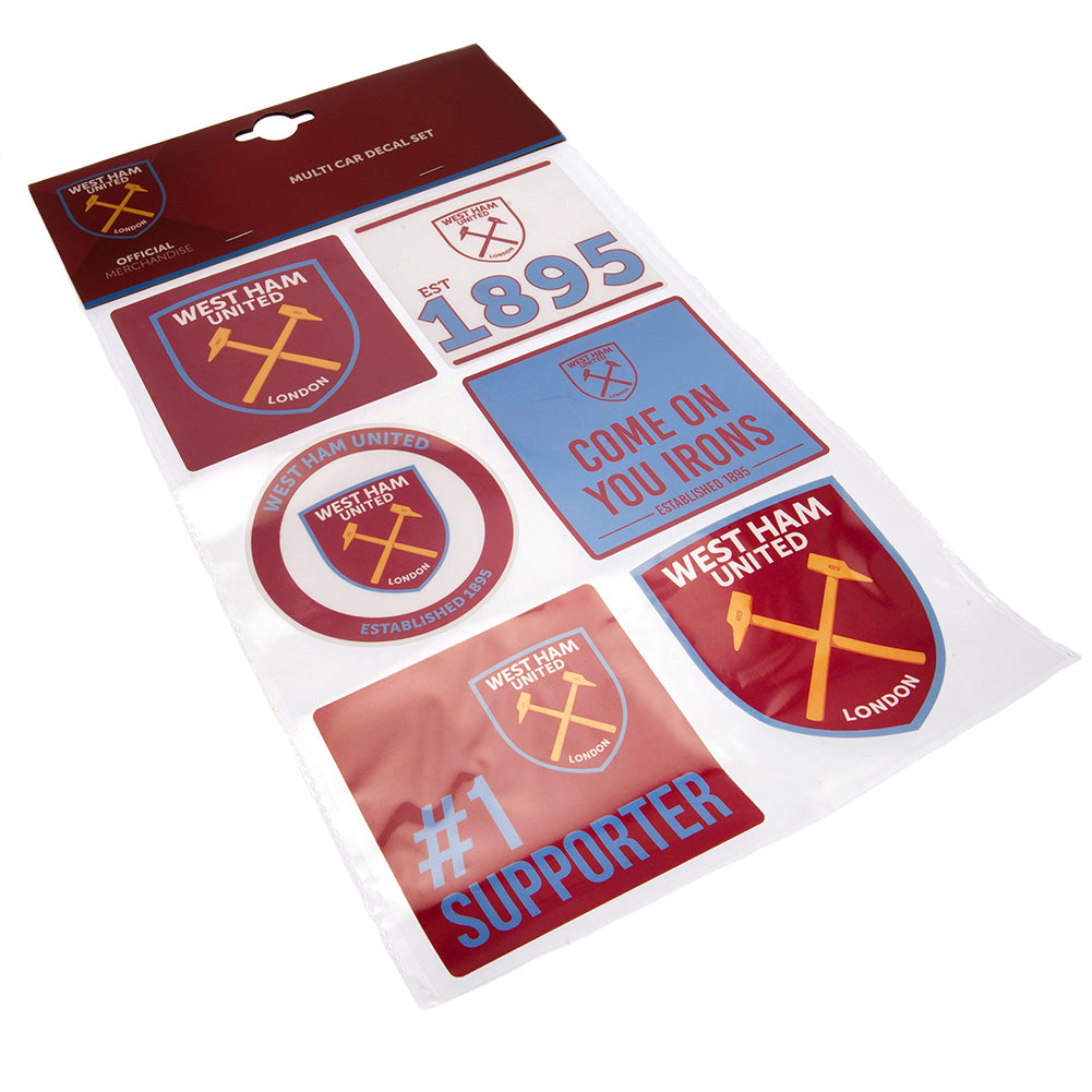 Official West Ham United FC Car Decal Set