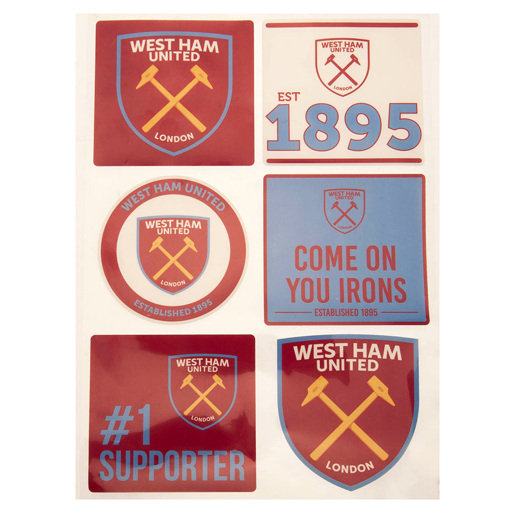 Official West Ham United FC Car Decal Set