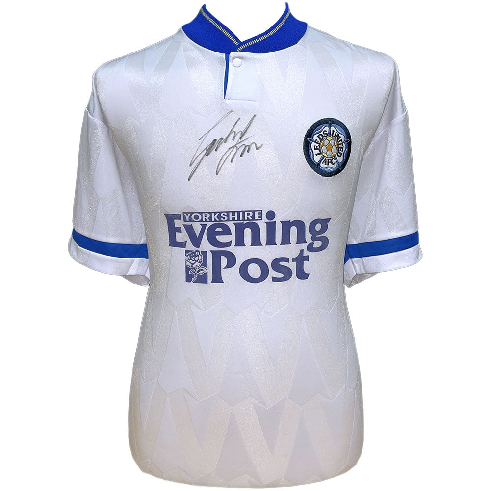 Official Leeds United FC 1992 Strachan Signed Shirt