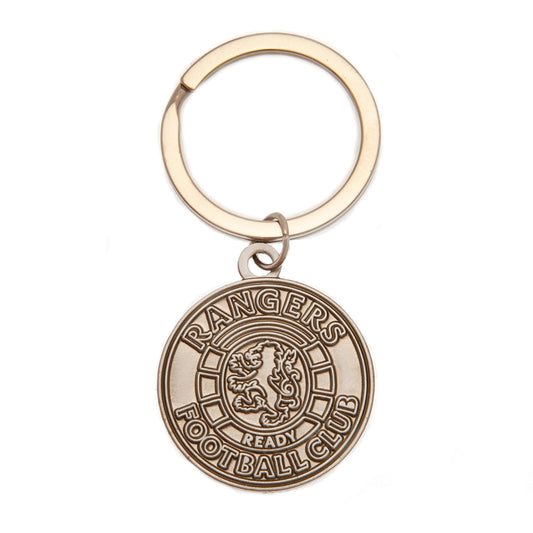 Official Rangers FC Antique Silver Ready Crest Keyring