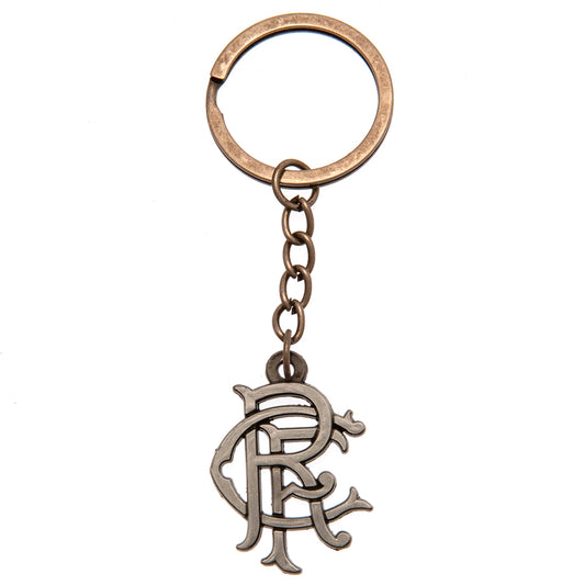 Official Rangers FC Antique Silver Scroll Crest Keyring