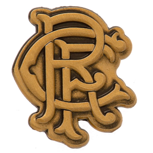 Official Rangers FC Antique Gold Scroll Crest Badge