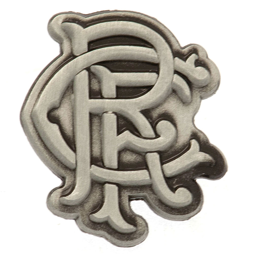 Official Rangers FC Antique Silver Scroll Crest Badge