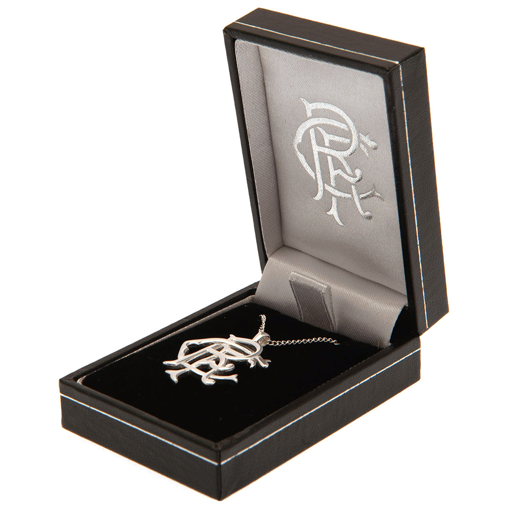 Official Rangers FC Sterling Silver Pendant & Chain Fixed