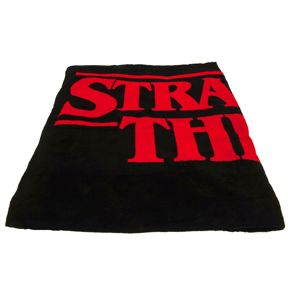 Official Stranger Things Premium Fleece Blanket Logo