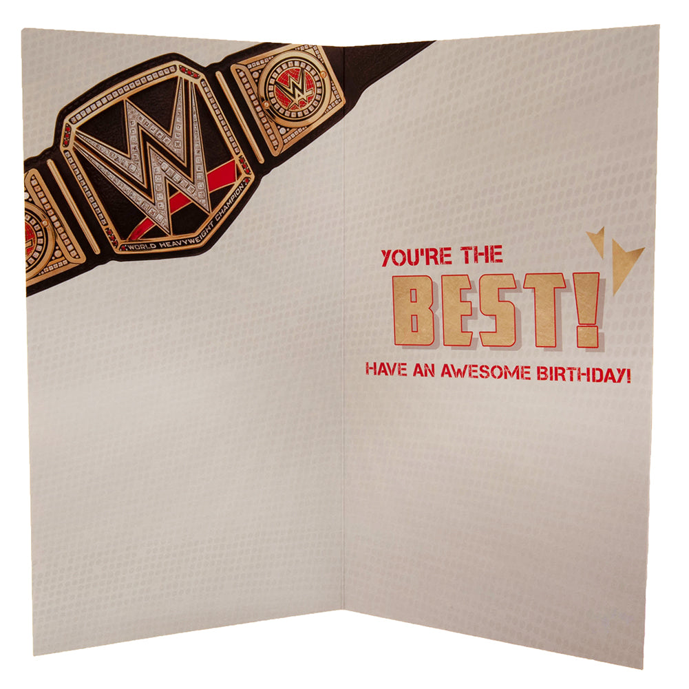 Official WWE Birthday Card Title Belt