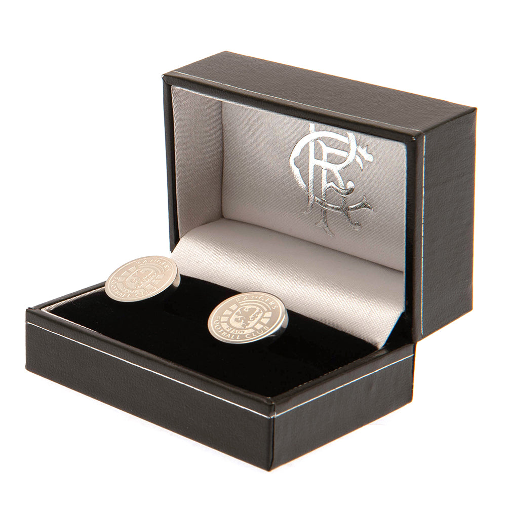 Official Rangers FC Stainless Steel Formed Ready Crest Cufflinks