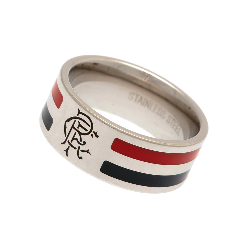 Official Rangers FC Colour Stripe Ring Large