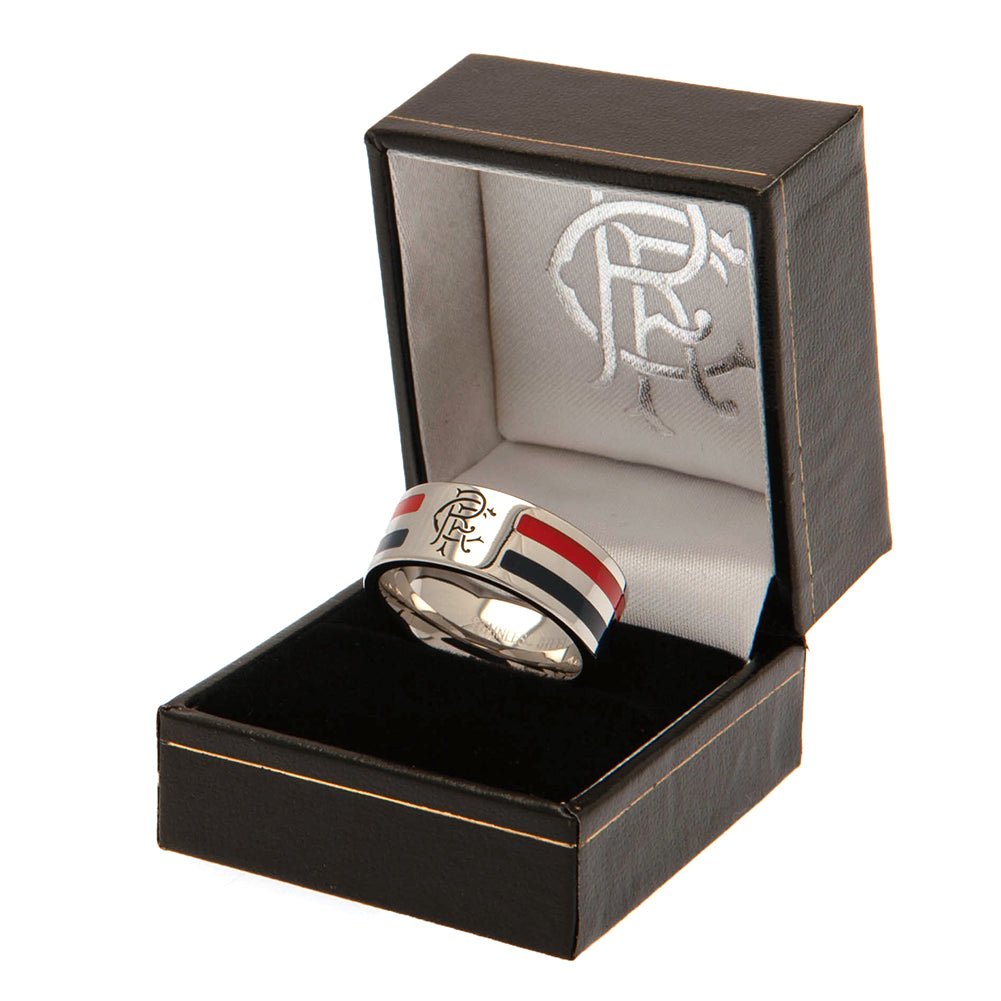 Official Rangers FC Colour Stripe Ring Small