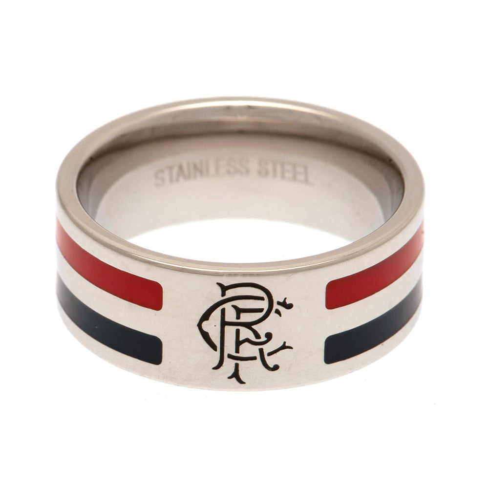 Official Rangers FC Colour Stripe Ring Small